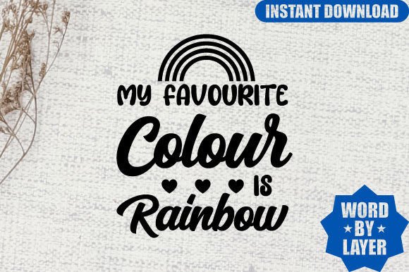 A Rainbow Graphic Design Asset for T-Shirt Designs & Editorial Content