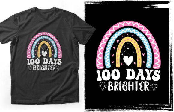 Crafting with the 100 Days Brighter Rainbow T-shirt Design
