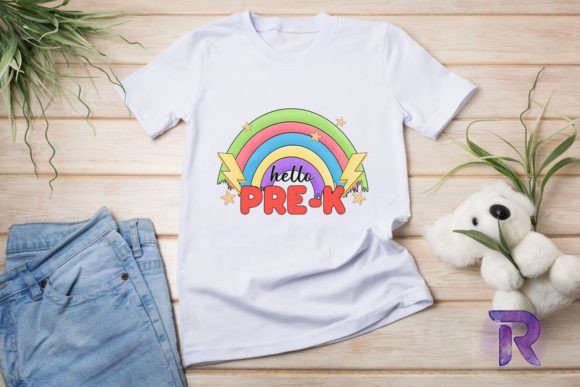 Hello Pre-K Rainbow: Graphics for T-Shirt Designs