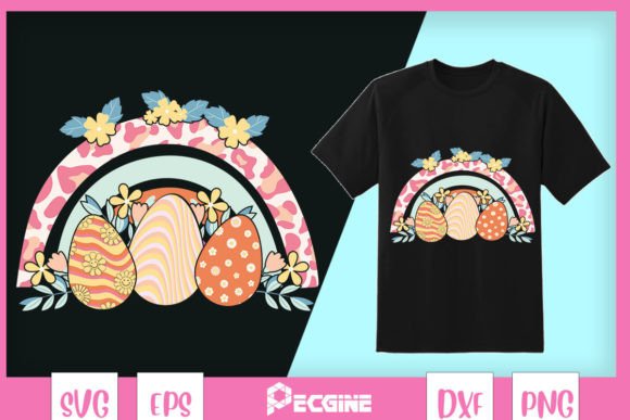 How Retro Easter Rainbow Egg Floral Elevates Blog Graphics
