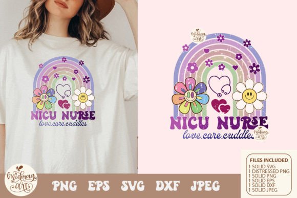 NICU Nurse Rainbow Graphics for Heartfelt T-Shirt Designs