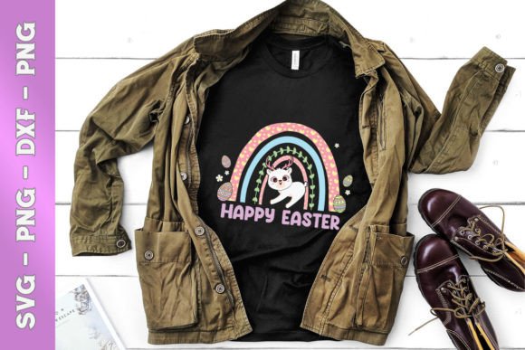 Rainbow Easter Chibi Deer Graphics for T-Shirt Designs