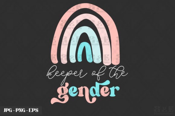 Rainbow Gender Reveal Graphics for T-Shirts and Branding