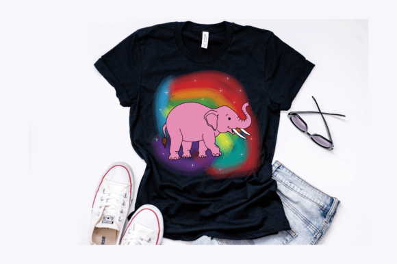 Reviewing a Rainbow Elephant Graphic for Brand and Marketing