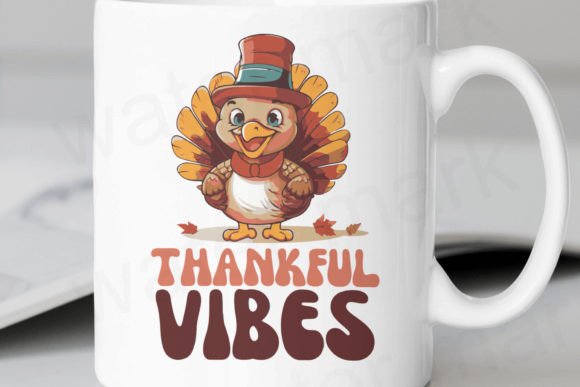 Thankful Vibes SVG: A Retro Thanksgiving Design for Merchandise