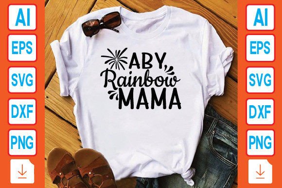 The Aby Rainbow Mama SVG: A Vibrant T-Shirt Design Asset