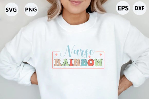 The Nurse Rainbow Retro SVG: A Versatile Graphic for Editorial & T-Shirt Designs