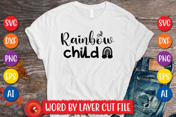 The Rainbow Child SVG Design: A Versatile Graphics Asset for T-Shirt Designs and Branding