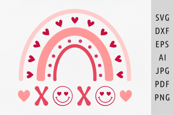 Valentine Rainbow Svg: A Boho Design for Real Embroidery