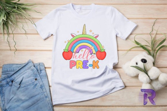 Why Hello Pre-K Unicorn Rainbow Is a Strong Graphic Design Asset for T-Shirt Designs